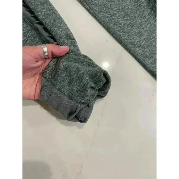 Aerie Leggings Women's Large Green Ruched Mesh Pull On Stretch Chill Play Move - Picture 3 of 9